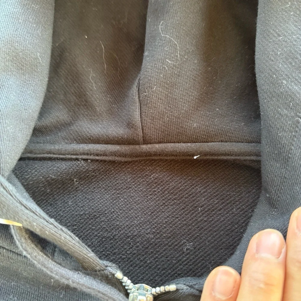 Solid Homme black quarter zip hooded hoodie sweater - Picture 4 of 5